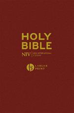 NIV Larger Print Burgundy Hardback Bible