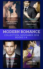 Modern Romance November Books 1-4: The Italian's Christmas Housekeeper / The Innocent's Shock Pregnancy / A Ring to Claim His Legacy / Sheikh's Secret Love-Child