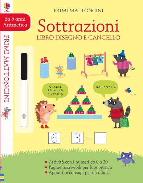 Sottrazioni. Libro disegno e cancello. Primi mattoncini. Ediz. a colori. Con gadget - Holly Bathie - copertina