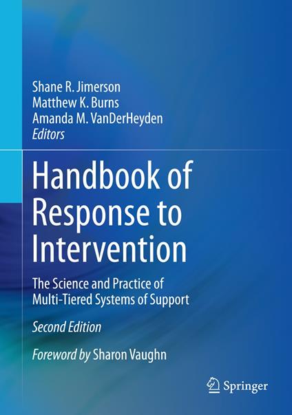 Handbook of Response to Intervention