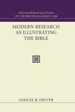 Modern Research as Illustrating the Bible