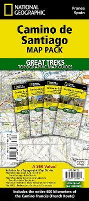 Camino de Santiago Map Map Pack Bundle: 4 map pack for the whole route - National Geographic Maps - cover