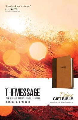 Message Deluxe Gift Bible, Brown - Eugene H. Peterson - cover