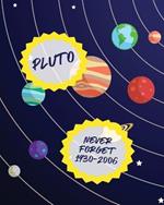 Pluto Never Forget 1930-2006: Record and Sketch Star Wheel Night Sky Backyard Star Gazing Planner