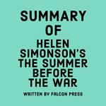 Summary of Helen Simonson's The Summer Before the War