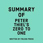 Summary of Peter Thiel's Zero to One