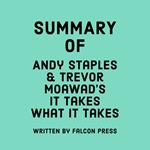 Summary of Andy Staples and Trevor Moawad’s It Takes What It Takes