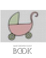 Baby Shower themed stroller blank page Guest Book: Baby Shower Guest Book