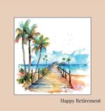 Happy Retirement Guest Book with lined pages (hardback)