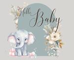 Hello Baby, Baby Shower hardback Guest Book (landscape)