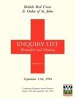 British Red Cross and Order of St John Enquiry List for Wounded and Missing: September 15th 1916