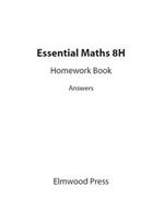 Essential Maths 8H Homework Book Answers