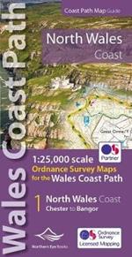 North Wales Coast Path Map: 1:25,000 scale Ordnance Survey mapping for the Wales Coast Path