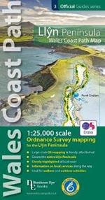 Llyn Peninsula Coast Path Map: 1:25,000 scale Ordnance Survey mapping for the Llyn Peninsula section of the Wales Coast Path