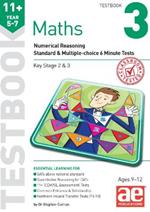 11+ Maths Year 5-7 Testbook 3: Numerical Reasoning Standard & Multiple-Choice 6 Minute Tests