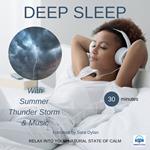 Deep sleep meditation with Summer thunder storm & Music 30 minutes