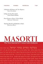 Masorti: The New Journal of Conservative Judaism - Winter 2024