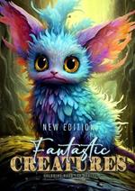 Fantastic Creatures Coloring Book for Adults New Edition: cute Creatures Coloring Book Grayscale cute Monsters Coloring Book for Adults Fantasy Beasts Coloring Book Magic