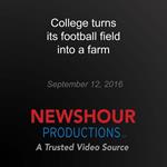 College turns its football field into a farm