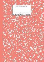 Marble Notebook A4: Coral Pink Marble College Ruled Journal