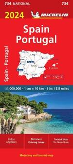 Spain & Portugal 2024 - Michelin National Map 734: Map