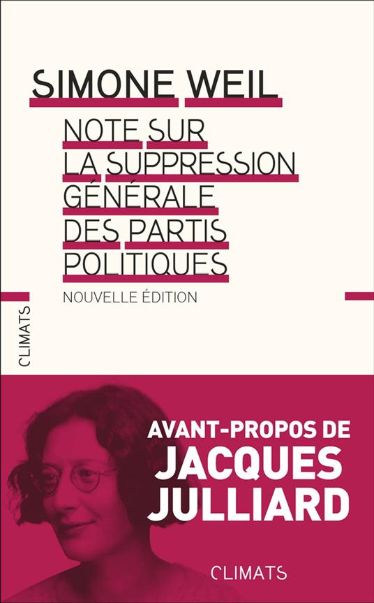 Note sur la suppression générale des partis politiques