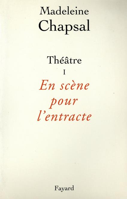 Théâtre I - En scène pour l'entracte