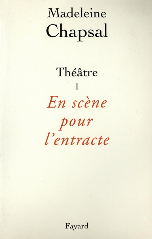 Théâtre I - En scène pour l'entracte