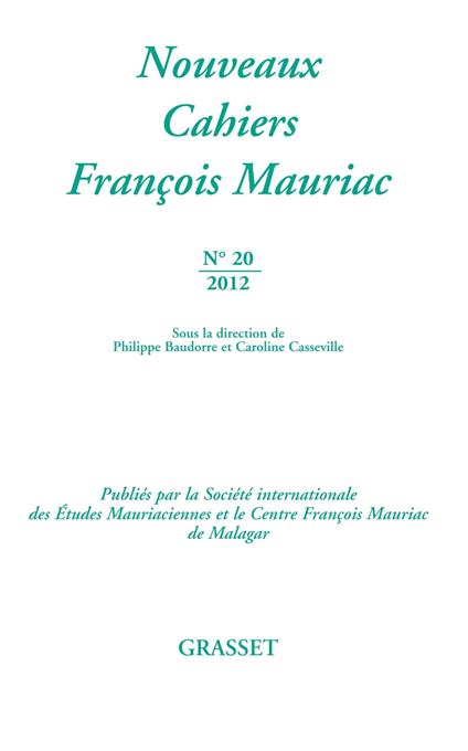 Nouveaux cahiers François Mauriac N°20