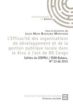 L'Efficacité des organisations de développement et de la gestion publique locale dans le Kivu à l'est de RD Congo