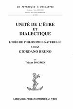 Unité de l'être et dialectique