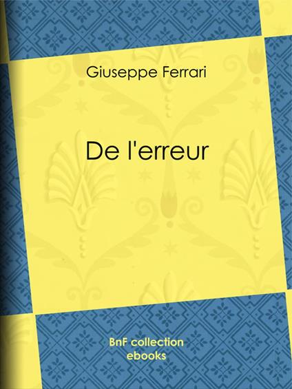 De l'erreur