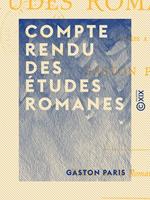 Compte rendu des Études romanes