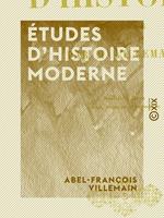 Études d'histoire moderne