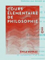 Cours élémentaire de philosophie