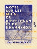 Notes sur les Moïs du Binh-Thuan et du Khanh-Hoa