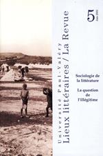 Sociologie de la littérature : la question de l'illégitime