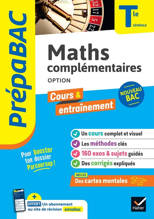 Prépabac - Maths complémentaires (option) Tle générale - Bac 2025