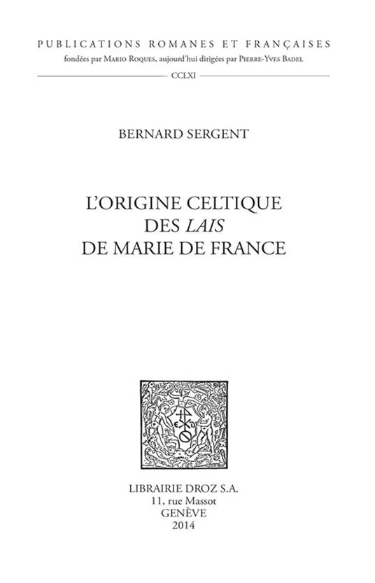 L'origine celtique des Lais de Marie de France