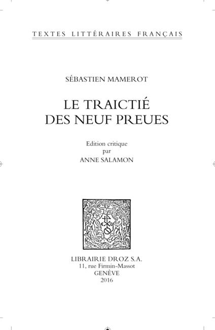 Le Traictié des Neuf Preues