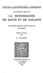 La Monomachie de David et de Goliath