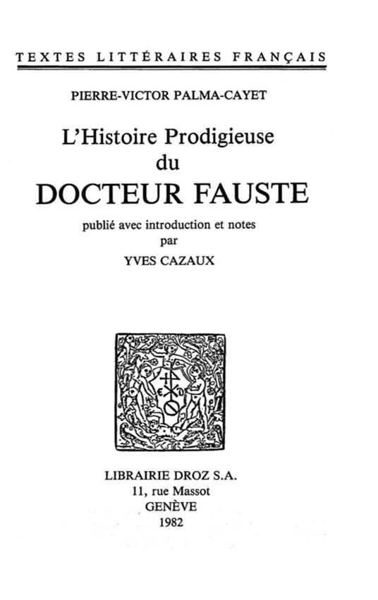 L'Histoire prodigieuse du Docteur Fauste