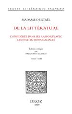 De la Littérature considérée dans ses Rapports avec les Institutions sociales