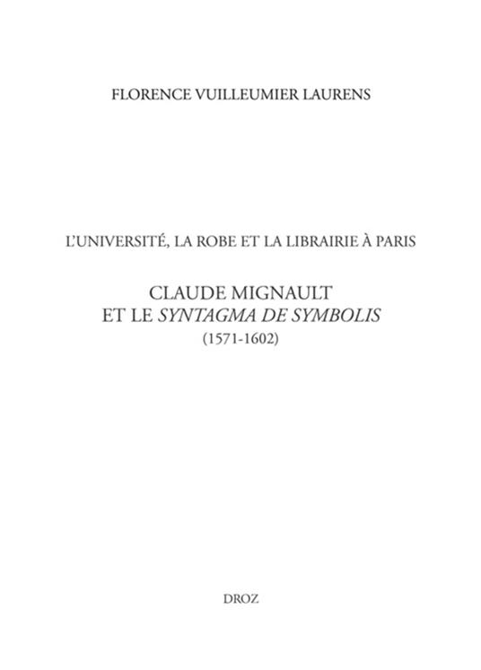 L'Université, la Robe et la librairie à Paris