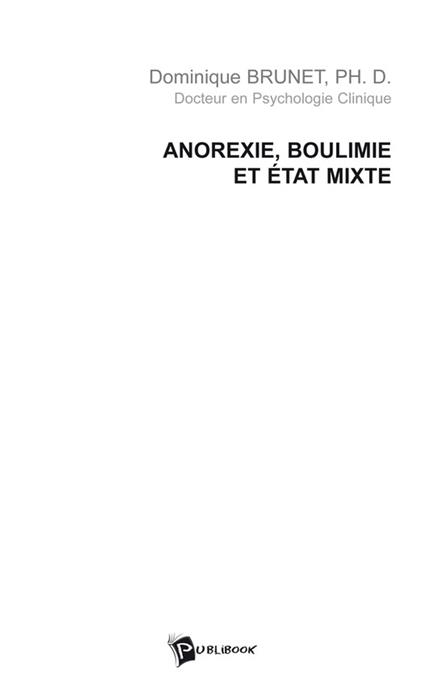 Anorexie, boulimie et état mixte