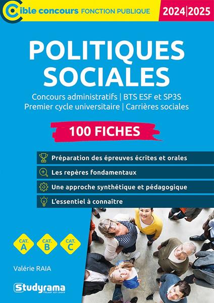 Politiques sociales - 100 fiches - Catégories A, B et C - Édition 2024-2025