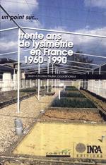 Trente ans de lysimétrie en France (1960-1990)