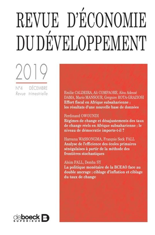 Revue d'économie du développement