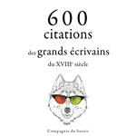 600 citations des grands écrivains du XVIIIe siècle