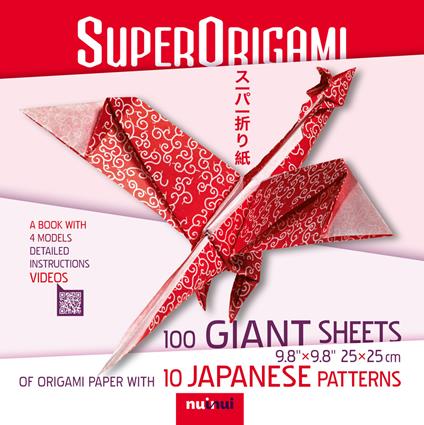 Superorigami 100 giant sheets. Ediz. a colori. Con espansione online. Con Materiale a stampa miscellaneo - Pasquale D'Auria,Roberto Gretter,Francesco Mancini - copertina